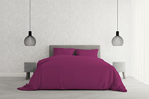 Italian Bed Linen Elegant Bettbezug, Fuchsia, Doppelte, 100% Mikrofaser von Italian Bed Linen