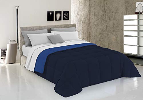 Italian Bed Linen Wintersteppdecke Elegant, Mikrofaser, Dunkelblau/Royal, 170x260cm von Italian Bed Linen