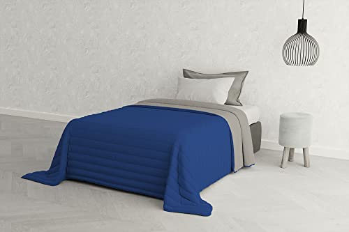 Italian Bed Linen Estivo Einzelbett, Microfaser, Blau/Grau, 170 x 270 cm von Italian Bed Linen