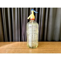 Vintage Beveled Ribbed Geätzte Seltzer Flasche England Morecambe Poulton Barware British Syphon Ltd London von ElegantBuyDesigns