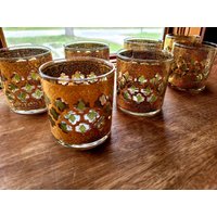 Vintage Culver Lowball-Gläser Mit 22-Karat-Gold-Valencia-Design - 7Er-Set von ElegantBuyDesigns