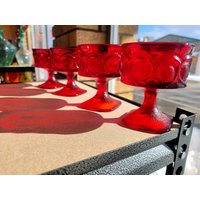 Vintage Noritake Spotlight Red Sherbet Oder Champagner Gläser Set Von 4 3 Mcm von ElegantBuyDesigns