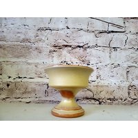 Vintage Überpflanzung Frankoma F52 Plainsman Wüste Gold Sockel Vase von ElegantBuyDesigns