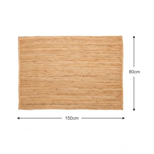 ElegantFloors Rechteckiger Jute Teppich Natur | Boho Teppich mit Linienmuster ElegantFloors Rechteckiger Jute Teppich Natur | Boho Teppich mit Linienmuster von ElegantFloors