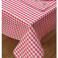 Tischdecke Vichy Karo Rot Weiß, Läufer Servietten Tischsets von ElegantHomeOnline