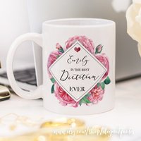 Diätetiker Becher | Personalisierte Beste Diät-Becher Überhaupt Benutzerdefinierte Blumen Namen Geschenk Ernährungswissenschaftler Wertschätzung von ElegantQuotes