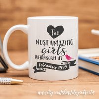 Geburtstagstasse Personalisierte Kaffeetasse Mit Individuellem Monat Und Jahr Design von ElegantQuotes