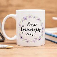 Oma Tasse | Beste Aller Zeiten Blumenkranz Geschenk Für Niedliche Großeltern-Tasse Zum Geburtstag Oder Muttertag Handgefertigt von ElegantQuotes