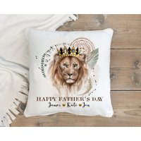 Personalisierte Löwe Väter Tag Kissen, Geschenk Für Papa, Opa Geburtstagsgeschenk, Beste von ElegantTreatsuk