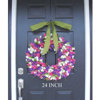 Frühlingskränze - Frühlingskranz - Tulpen-Kranz - Geschenk Für Mama-Kranz Frühling - Sondergrößen von ElegantWreath