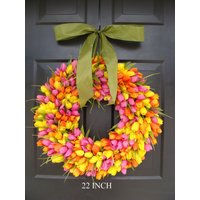Muttertagsgeschenk - Muttertagskranz - Geschenk Für Sie - Muttertagsstrauß - Muttertagsblumen - Seidenfrühlingskranz-Frühlingsdeko von ElegantWreath