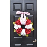 Valentinstag Hortensienkranz- Hortensienkranz - Frühlingskranz Jahreswechselkranz Blumenkranz Weihnachtskranz von ElegantWreath