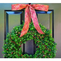 Weihnachtskranz-Buchsbaumkranz Mit Roten Und Goldbeeren Weihnachtskranz-Winterkranz-Urlaubsdekor-Weihnachtsdekor-Weihnachtsdekoration von ElegantWreath