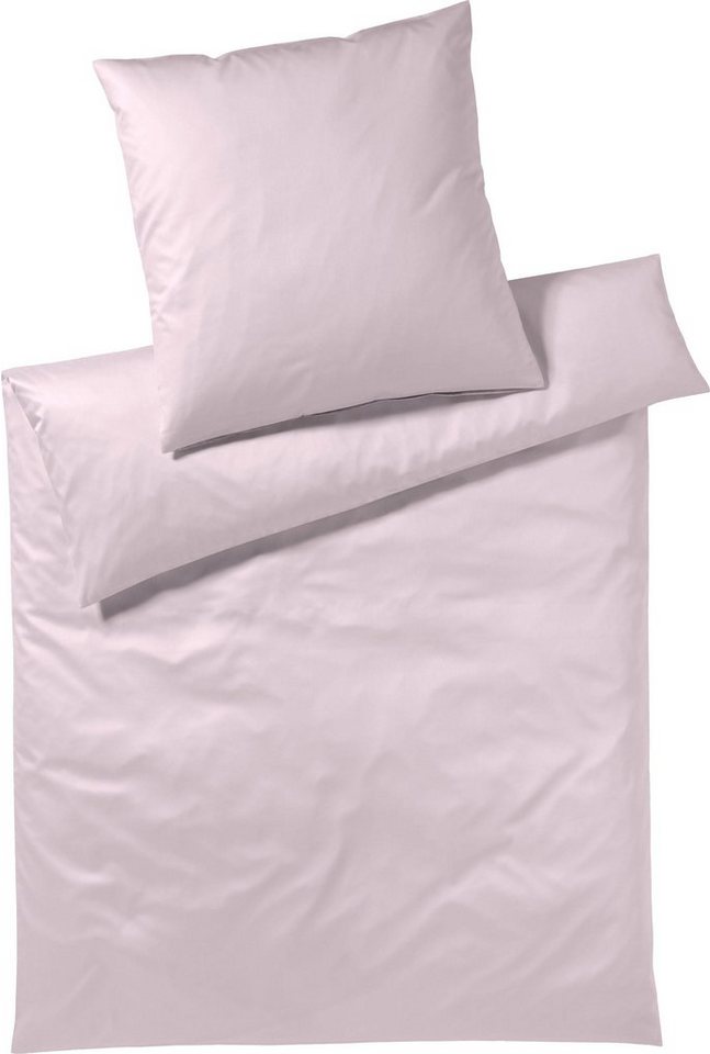 Bettwäsche Solid in Gr. 135x200 oder 155x220 cm, Elegante, Mako-Jersey, 2 teilig, Bettwäsche aus Baumwolle, elegante Bettwäsche mit Reißverschluss von Elegante