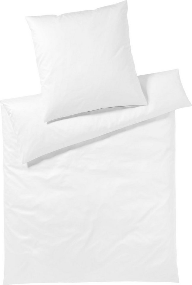 Bettwäsche Solid in Gr. 135x200 oder 155x220 cm, Elegante, Mako-Jersey, 2 teilig, Bettwäsche aus Baumwolle, elegante Bettwäsche mit Reißverschluss von Elegante