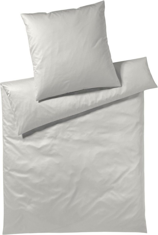Bettwäsche Solid in Gr. 135x200 oder 155x220 cm, Elegante, Mako-Satin, 2 teilig, Bettwäsche aus Baumwolle, elegante Bettwäsche mit Reißverschluss von Elegante