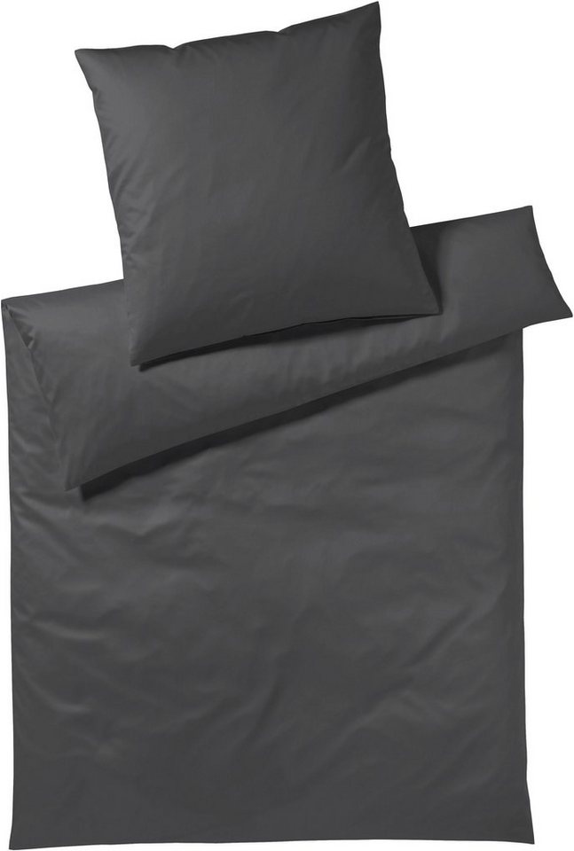 Bettwäsche Solid in Gr. 135x200 oder 155x220 cm, Elegante, Mako-Satin, 2 teilig, Bettwäsche aus Baumwolle, elegante Bettwäsche mit Reißverschluss von Elegante