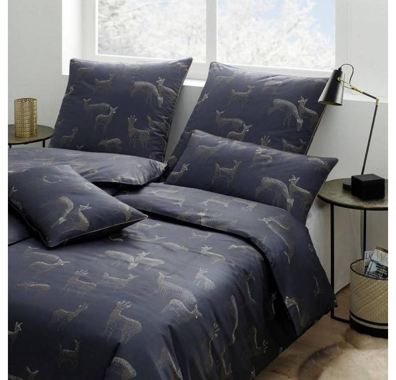 Elegante Bettwäsche Bettwäsche Glitter Nachtblau 135 x 200 cm, Mako Satin, 2 teilig Elegante Bettwäsche Bettwäsche Glitter Nachtblau 135 x 200 cm, Mako Satin, 2 teilig von Elegante