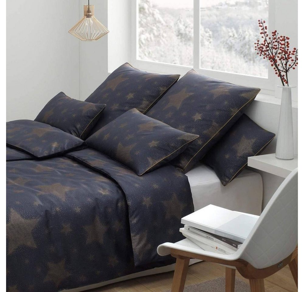 Elegante Bettwäsche Comfort Satin Bettwäsche Cosmos Nachtblau 135 x 200 cm, Comfort Satin, 2 teilig Elegante Bettwäsche Comfort Satin Bettwäsche Cosmos Nachtblau 135 x 200 cm, Comfort Satin, 2 teilig von Elegante
