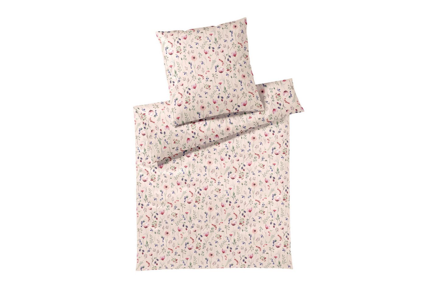 Elegante Bettwäsche Elegante Interlock Jersey Bettwäsche Sorbet 3614-11 Blume Rose 135x200, Interlock Jersey, 2 teilig, Absolut bügelfrei von Elegante