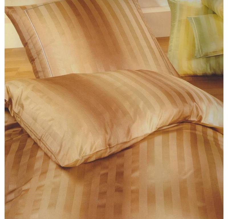 Elegante Bettwäsche Elegante Mako Satin Bettwäsche Unique Aura Nougat 135 x 200 cm, Mako Satin, 2 teilig von Elegante