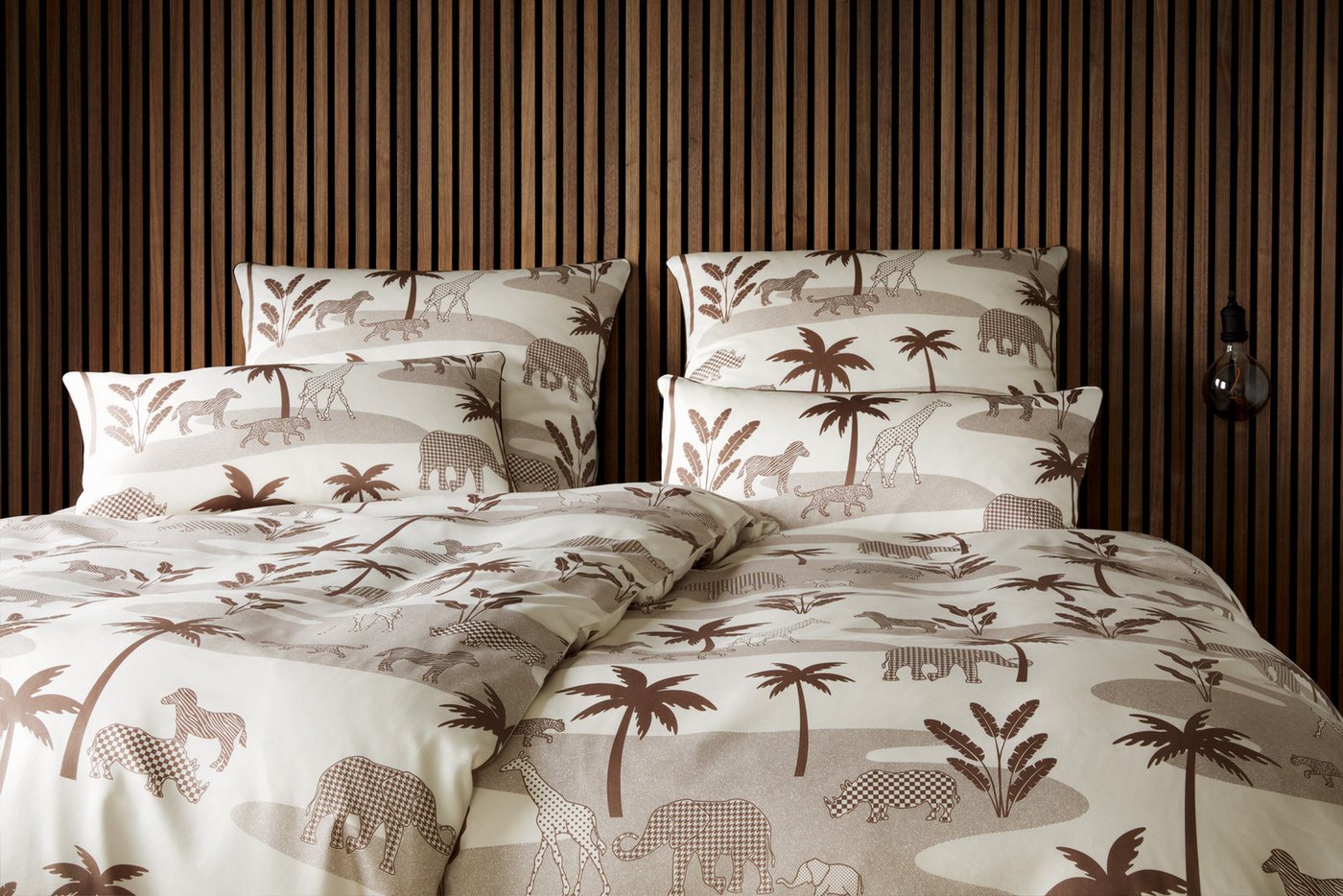 Elegante Bettwäsche Jungle Graphic, Mako-Satin, 2 teilig, angenehmes Hautgefühl Elegante Bettwäsche Jungle Graphic, Mako-Satin, 2 teilig, angenehmes Hautgefühl von Elegante