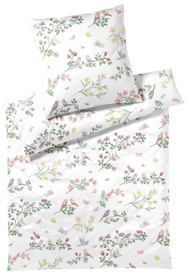 Elegante Bettwäsche Songbird, Mako-Satin, 2 teilig, angenehmes Hautgefühl Elegante Bettwäsche Songbird, Mako-Satin, 2 teilig, angenehmes Hautgefühl von Elegante