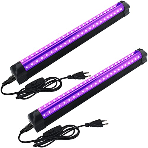 2pcs 10W Schwarzlichtlampe, Eleganted UV Schwarzlicht Röhre, 395nm LED Lamp Blacklight Bar für Halloween Club Party Disco von Eleganted