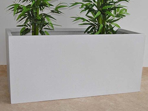 Elegant Einrichten Pflanztrog, Pflanzkübel Fiberglas als Raumteiler 120x50x55cm Perlmutt weiß. von Elegant Einrichten