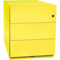 Rollcontainer Note™, HxBxT 495 x 420 x 565, 3 Schubladen, gelb von Bisley