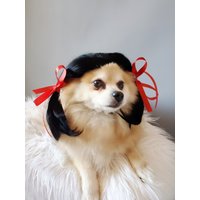 Süßer Haustier Perücke Für Hund Oder Katze/Schwarze Kostüm Hundekostüm Katzenkostüm von Elegantpet1