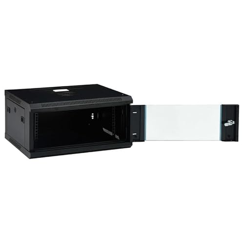 19" Netzwerkschrank Wandmontage 600x450x285 mm aus kaltgewalztem Stahl und Glas - IP20 Schutz für sichere Netzwerkspeichersysteme von Eleganz