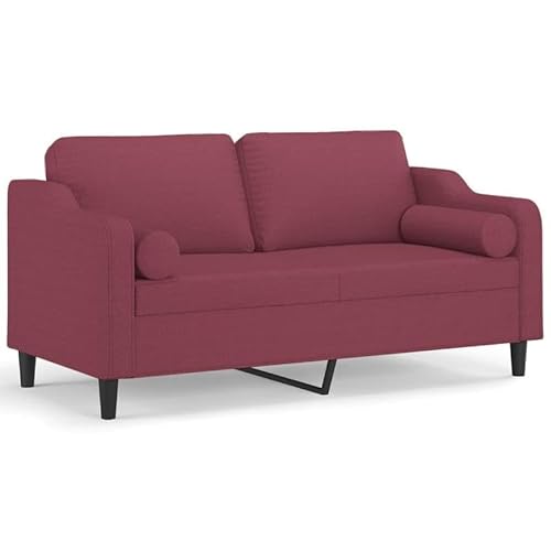 2-Sitzer-Sofa Weinrot 140 cm Futon mit Zierkissen - Bequemes Stoffsofa für Wohnzimmer & kleine Räume, Langlebig & pflegeleicht 2-Sitzer-Sofa Weinrot 140 cm Futon mit Zierkissen - Bequemes Stoffsofa für Wohnzimmer & kleine Räume, Langlebig & pflegeleicht von Eleganz