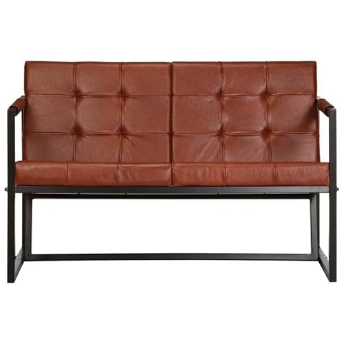 2-Sitzer-Sofa aus echtem Ziegenleder – Futon für Wohnzimmer & kleine Räume – Langlebig & bequem – Modernes Design für stilvolle Einrichtung von Eleganz