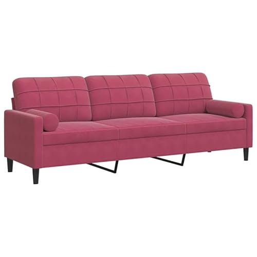 3-Sitzer Sofa in Weinrot mit Zierkissen | 210 cm Samt Futon für Wohnzimmer & kleine Räume | Bequem & langlebig | Stilvolle Lösung für Komfortables Wohnen 3-Sitzer Sofa in Weinrot mit Zierkissen | 210 cm Samt Futon für Wohnzimmer & kleine Räume | Bequem & langlebig | Stilvolle Lösung für Komfortables Wohnen von Eleganz