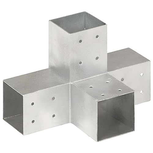 4 Pack X-Shape Post Connector, Galvanized Metal 81 x 81 mm, Heavy Duty Fence Brackets for Sturdy Absperrungen & Barriers, Easy Installation for Secure Outdoor Use 4 Pack X-Shape Post Connector, Galvanized Metal 81 x 81 mm, Heavy Duty Fence Brackets for Sturdy Absperrungen & Barriers, Easy Installation for Secure Outdoor Use von Eleganz