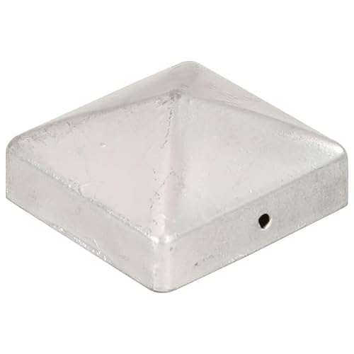6 Pack Post Caps Pyramide - 71 x 71 mm Galvanized Metal Fence Post Caps for Secure Barrier Protection - Durable & Weatherproof von Eleganz