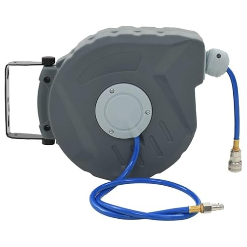Automatischer Druckluft-Schlauchaufroller 3/8" 12 m - Luftschlauch-Aufroller für Werkstatt & Garage, robust & platzsparend - Ideal für Handwerker und Hobbyisten von Eleganz