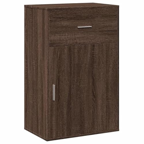 Beistellschrank Eiche Braun Wohnzimmer - 56,5x39x90 cm Holzwerkstoff, Stilvolles Möbelstück für kleine Räume & Moderne Einrichtung von Eleganz
