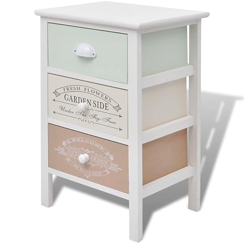 Beistellschrank mit 3 Schubladen - Französischer Stil Wohnzimmermöbel aus Paulowniaholz & Sperrholz - Elegante Aufbewahrung für kleine Räume Beistellschrank mit 3 Schubladen - Französischer Stil Wohnzimmermöbel aus Paulowniaholz & Sperrholz - Elegante Aufbewahrung für kleine Räume von Eleganz