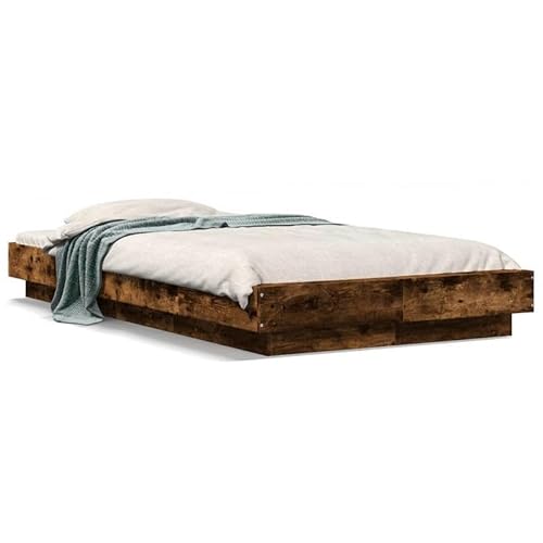 Bettgestell Räuchereiche 90x200 cm | Massivholzoptik | Stabiles Holzwerkstoff Rahmen | Einfache Montage | Für Schlafzimmer & Gastzimmer Bettgestell Räuchereiche 90x200 cm | Massivholzoptik | Stabiles Holzwerkstoff Rahmen | Einfache Montage | Für Schlafzimmer & Gastzimmer von Eleganz
