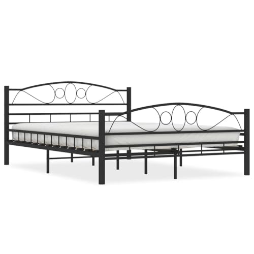 Bettgestell Schwarz 140x200 cm aus Stahl - Modernes & Stabiles Metallbett für Schlafzimmer - Einfache Montage & Langlebig - Ideal für Erwachsene Bettgestell Schwarz 140x200 cm aus Stahl - Modernes & Stabiles Metallbett für Schlafzimmer - Einfache Montage & Langlebig - Ideal für Erwachsene von Eleganz