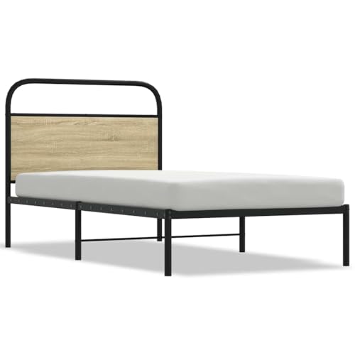 Bettgestell ohne Matratze 107x203 cm - Sonoma-Eiche Holzwerkstoff für Schlafzimmer & Gastzimmer | Langlebiges & Stabiles Design | Einfache Montage | Modernes Landhausstil Bettgestell ohne Matratze 107x203 cm - Sonoma-Eiche Holzwerkstoff für Schlafzimmer & Gastzimmer | Langlebiges & Stabiles Design | Einfache Montage | Modernes Landhausstil von Eleganz