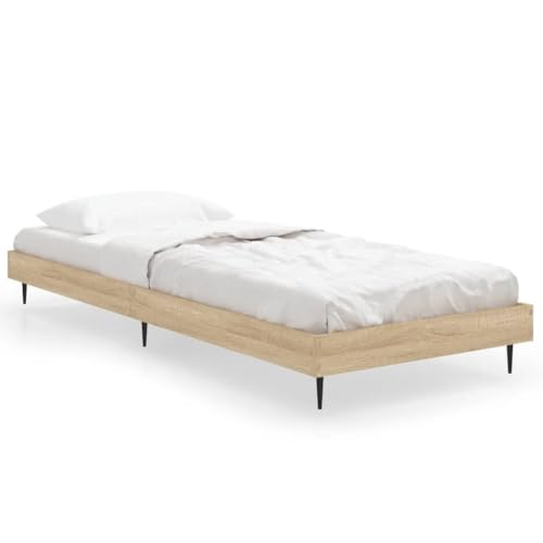 Bettgestell ohne Matratze Sonoma-Eiche 75x190 cm | Modernes Holz-Bettgestell für Schlafzimmer | Stabiles & Langlebiges Design | Einfache Montage | Ideal für kleine Räume Bettgestell ohne Matratze Sonoma-Eiche 75x190 cm | Modernes Holz-Bettgestell für Schlafzimmer | Stabiles & Langlebiges Design | Einfache Montage | Ideal für kleine Räume von Eleganz