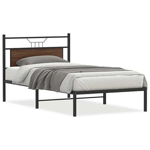 Bettgestell ohne Matratze aus Brauner Eichen-Optik 107x203 cm - Stabil & Langlebig für Schlafzimmer & Gästezimmer - Einfache Montage & Vielseitiges Design Bettgestell ohne Matratze aus Brauner Eichen-Optik 107x203 cm - Stabil & Langlebig für Schlafzimmer & Gästezimmer - Einfache Montage & Vielseitiges Design von Eleganz
