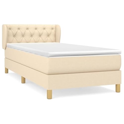 Boxspringbett mit Matratze 80x200 cm - Bequem & Stilvoll für Schlafzimmer | Creme Stoffbezug | Einfache Montage & Langlebig Boxspringbett mit Matratze 80x200 cm - Bequem & Stilvoll für Schlafzimmer | Creme Stoffbezug | Einfache Montage & Langlebig von Eleganz