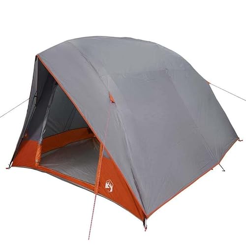 Campingzelt Grau und Orange 275x230x140 cm - Leichtes und langlebiges Polyester-Zelt für Outdoor-Abenteuer - Ideal für Camping und Festivals von Eleganz