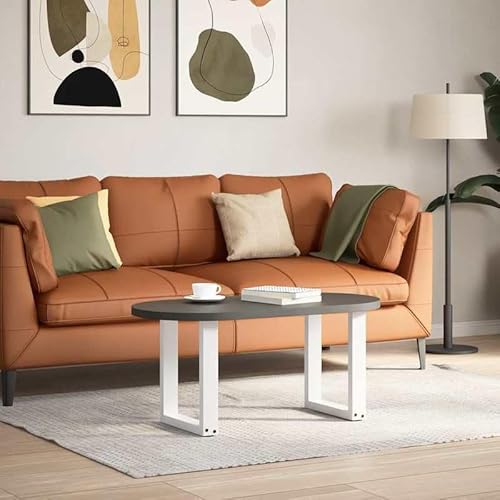 Couchtischbeine U-Form 2 Stück Weiß 38x(42-43) cm - Pulverbeschichteter Stahl - Stabile & Langlebige Möbelbeine für Couchtische - Einfache Montage & Modernes Design von Eleganz