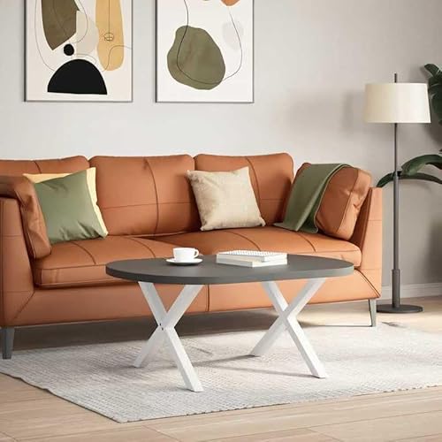 Couchtischbeine X-Form 2 Stück Weiß 70x(42-43) cm - Pulverbeschichteter Stahl - Stabile & langlebige Möbelbeine für Couchtische - Einfache Montage & modernes Design von Eleganz