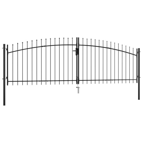 Doppelflügel-Gartentor mit Speerspitzen 400×175 cm – Stabiles Absperrgitter für Garten und Einfahrt, Sicherheitszaun mit langlebiger Pulverbeschichtung Doppelflügel-Gartentor mit Speerspitzen 400×175 cm – Stabiles Absperrgitter für Garten und Einfahrt, Sicherheitszaun mit langlebiger Pulverbeschichtung von Eleganz